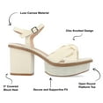 thumbnail image 2 of Journee Collection Womens Garner Knit Inset Platform Block Heel Sandals, 2 of 6