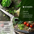 thumbnail image 4 of Herb Scissors, Premium Stainless Steel 5 Blade Kitchen Salad Scissors Dishwasher Safe, Sharp and Convenient 5 Blade Kitchen Scissors with Safety Cover, Herb Stripping Tool and Cleaning Comb, 4 of 7