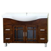 Bellaterra Home 48 in Single sink vanity-wood-walnut