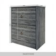 thumbnail image 4 of Castle Place Vintage Nightstand with 2 Drawers, Dark Gray, 4 of 6