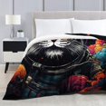 thumbnail image 2 of Fabric Blanket,Space Tiger,Warm Fluffy Blankets,For Bed Couch Chair, 2 of 8
