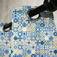 thumbnail image 3 of Ambesonne Yellow and Blue Grommet Curtain, Mosaic Azulejo, 50" x 84", Violet Blue Mustard, 3 of 6