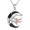 Reading, variant on Sterling Silver Sport Necklace Basketball/Football/Reading/Running/Softball/Golf/Tennis/Gymnastics/Ballet/Violin Pendant Black Crescent Moon Necklace Gothic Graduation Gifts for Women Sports Fans
