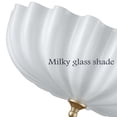 thumbnail image 3 of Claxy 3-Light Gold Flush Mount Ceiling Light with Flower Milk Glass Shade, 3 of 6
