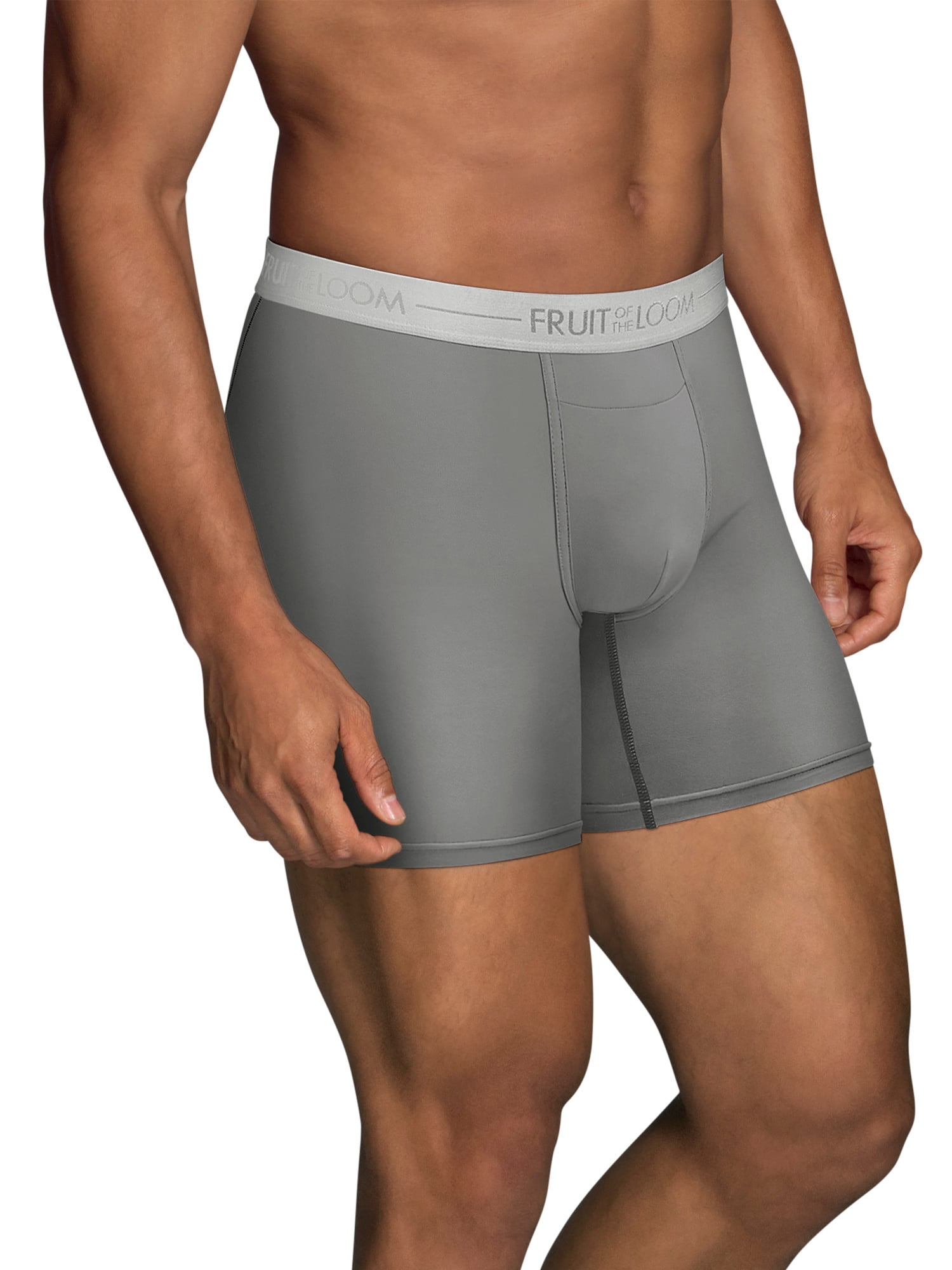 Fruit of the Loom Men's EverLight Go Active Assorted Boxer Briefs, 3 Pack, Extended Sizes
