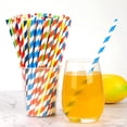 thumbnail image 7 of 200 PCS Paper Straws 100% Biodegradable Drinking Straw Durable and Recyclable Straws Disposable Straws Assorted Colors Smoothie Straws Drinking Straws for Cocktails Cold Drinks & Juices By Torubia, 7 of 7