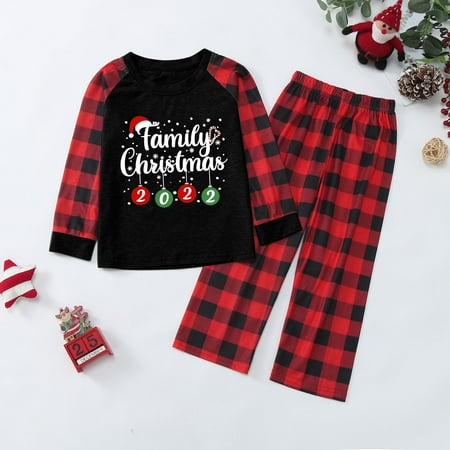 

Christmas Pajamas for Family Family Christmas Pjs Matching Sets Christmas Pjs Deer Plaid Print Long Sleeve T Shirt Top And Pants Xmas Sleepwear Holiday Family Matching Pajamas Outfit