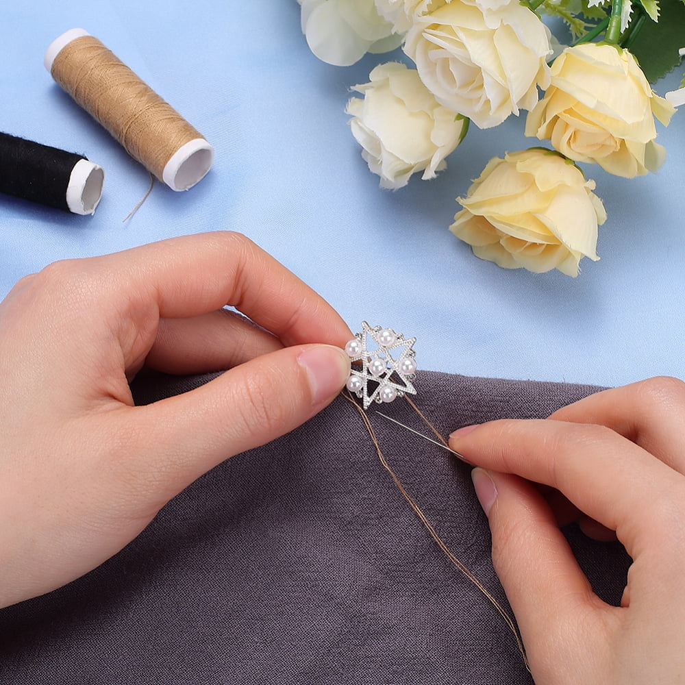 16Pcs Rhinestone Star Buttons Flower&Star Shaped Buttons Silver Alloy Shank Button Replacement Decorative Buttons for Crafts Sweater