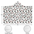 thumbnail image 3 of Wearable Blanket,White Cow Spot Pattern Hooded Wearable Sherpa Blanket for Adults & Teens,Winter Poncho Shawl Wrap Cape Thick Warm,60"x80", 3 of 5