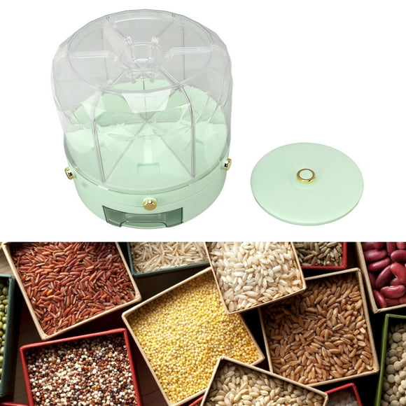Rice Dispenser, 13 Lbs Multi Cereal Dispenser Dry Food Dispenser Cereal Dispenser Rice Storage Container Grain Storage Container for Rice Beans Grains