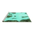 thumbnail image 2 of Ahgly Company Machine Washable Indoor Rectangle Abstract Turquoise Blue Modern Area Rugs, 7' x 10', 2 of 4