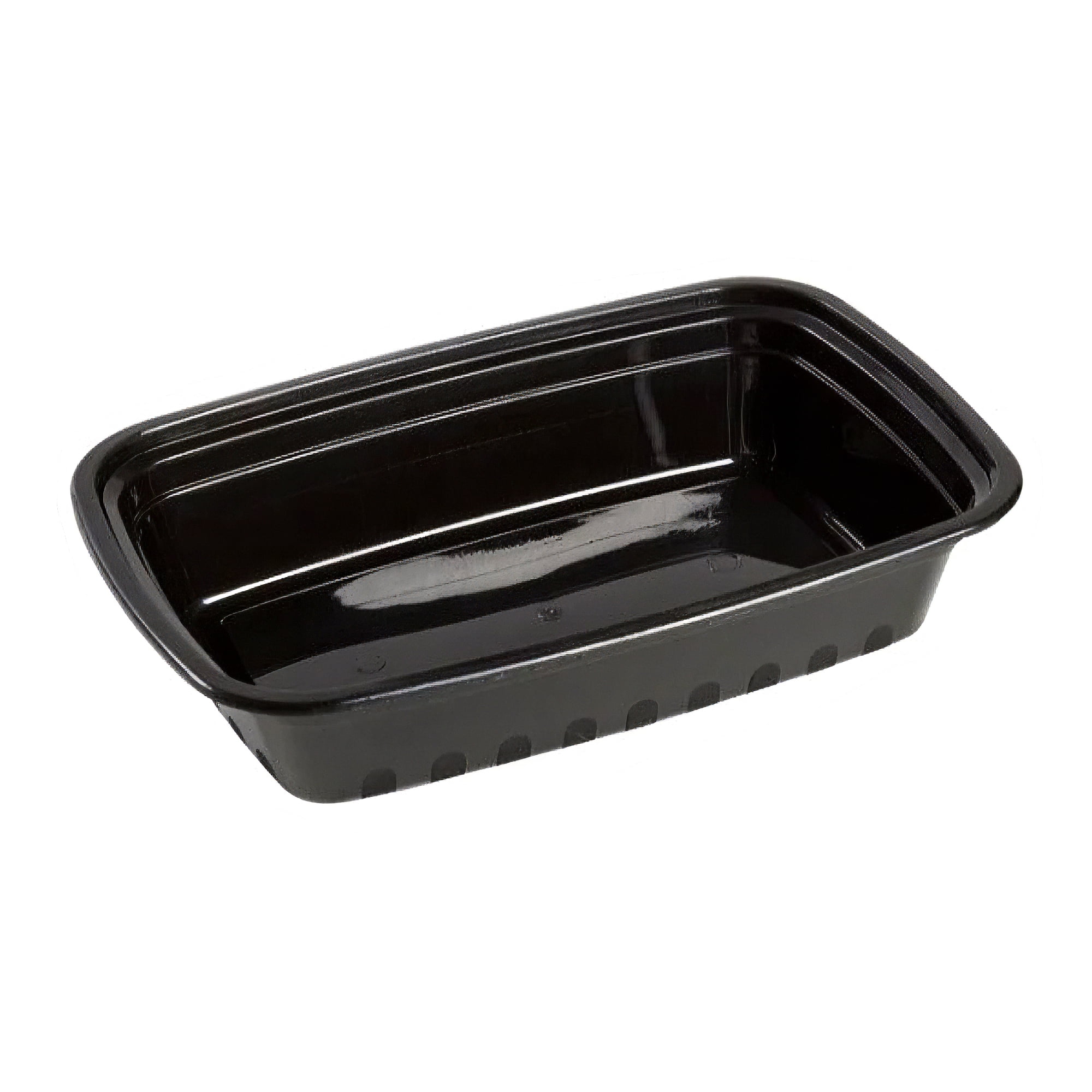 150-Count 24 oz. Black Microwave Plastic Rectangular Take Out Containers