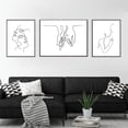 thumbnail image 5 of Dibujo abstracto de una línea para la cara de una pareja, impresión minimalista, regalos románticos para parejas, pintura en lienzo, arte de pared para dormitorio y hogar, decoración, 5 of 5
