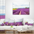thumbnail image 4 of Designart Sunflower and Lavender Fields - Landscape Printed Throw Pillow - 12x20, 4 of 5