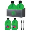 VP Racing Fuels Jug Storage, 5.5 Gallon Container, Green (2 Pack), & Hose (2 Pack)