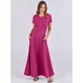 thumbnail image 2 of Vestido largo ANRABESS casual de verano de manga corta para mujer, 2 of 8