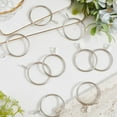 thumbnail image 3 of SOFPLATE 28Pcs Silver Drape Rings Curtain Rings with Eyelets Metal Hanging 1.5 Inch Round Iron Drapery Sliding Hook Rod Ring Accessories for DIY Sliding Window Pinch Brush Pleated Drapes Curtains Rods, 3 of 5
