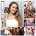 thumbnail image 3 of Dual Voltage Hair Dryer Brush, Aima Beauty 4 in 1 Travel Hair Dryer for Hair Styling, 2.3 Inch Ionic Blow Dryer Brush, Good for Travel and Gift, Champagne Silver, 3 of 8