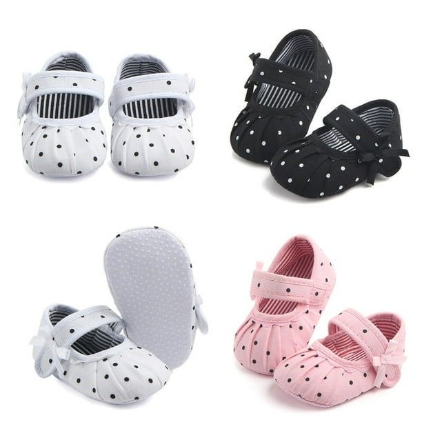 Canis Fashion Newborn Baby Girls Canvas Crib Shoes Soft Sole Pram