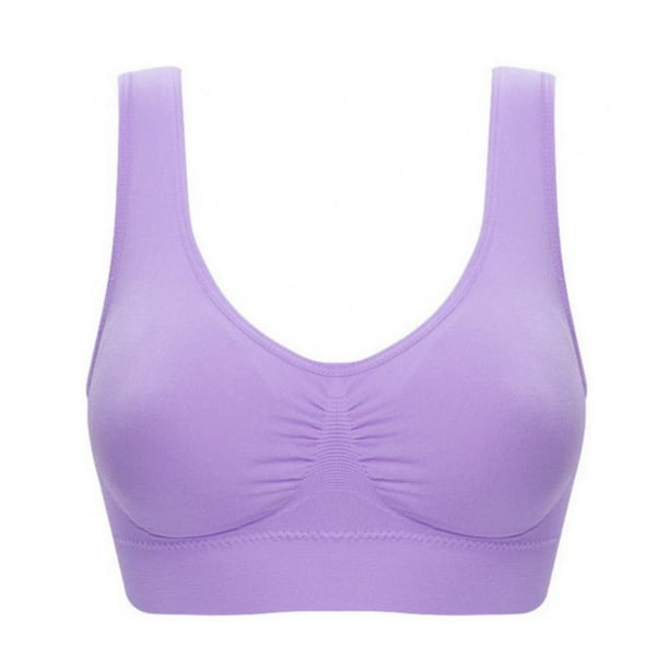 Breathable Sports Bra,WireFree Seamless Yoga Bra Tops for Women Sports