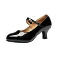 thumbnail image 2 of Miluxas Ankle Strap Heels Ballroom Latin Salsa Dance Pumps Womens Character Shoes, 2 of 5