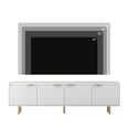 thumbnail image 5 of Aukfa Modern LED TV Stand for 75 inch TV W/ Shelves for Living Room,White, 5 of 8