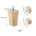 thumbnail image 2 of Uxcell Furniture Legs 4 Inch(100mm) Set of 4 Square Solid Wood Couch Legs, 2 of 5