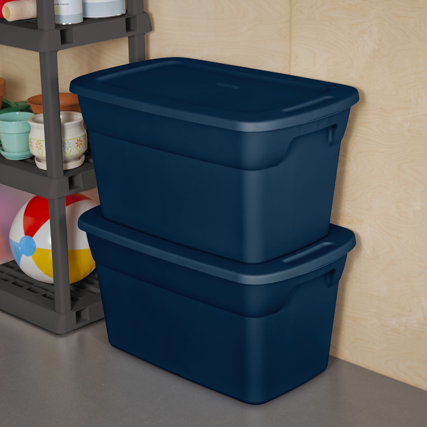 Sterilite 114 L Tote Box- Marine Blue