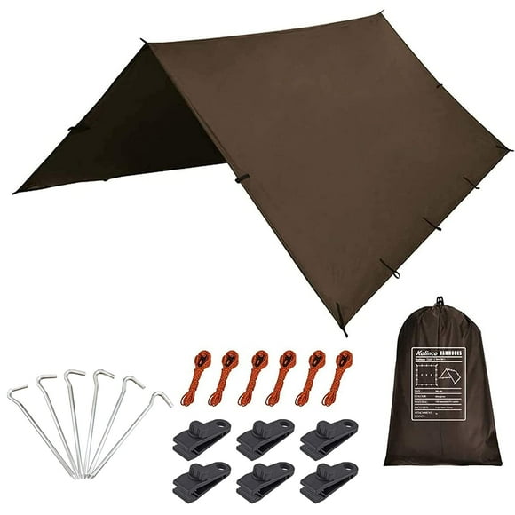 Lona para Camping KALINCO Impermeable 3X3.6m para Hamaca y Refugio de Lluvia