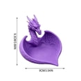 thumbnail image 3 of 3D Printed Dragon Trinket Dish, Fantasy Jewellery Tray, Desk Organiser | Small Key Tray and Ring Holder, Fantasy Desktop Ornament for Coins and Accessories(Purple), 3 of 6