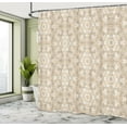thumbnail image 5 of Ambesonne Mosaic Shower Curtain, Antique Roman Cultural, 69"Wx84"L, White Peach Tan, 5 of 5