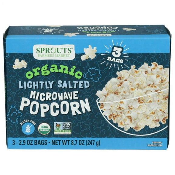 SPTs Organic Salted Popcorn 8.7 oz - Pack of 2