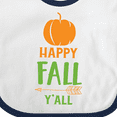 thumbnail image 4 of Inktastic Happy Fall Y'all, Pumpkin, Arrow, Fall, Autumn Boys or Girls Baby Bib, 4 of 4