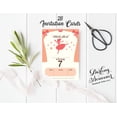 thumbnail image 3 of Darling Souvenir White Birthday Invitation Card Printable Elegant Fill or Write In Blank Party Invites 28 Pcs 5 x 7 Inches, 3 of 5