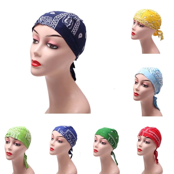 Helii Women Hat Pre-Tied Scarf Baseball Cap Soft Cotton Head Wrap Hat