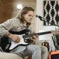 thumbnail image 2 of ADM Electric Guitar Solid-Wood Body 39" Beginner Guitar Kit with Amplifier, Bag, Strap, String, Tuner, Cable, Picks and Free Lesson, Black, 2 of 7