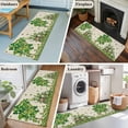 thumbnail image 5 of Runner Rugs 2x6 Ft, St Patrick's Day Non Slip Area Rugs for Kitchen Bedroom Entryway, Lucky Shamrock Gnomes Truck Branches Beige Washable Carpet Runner Rug Floor Mats for Bedroom Home Decor, 5 of 8