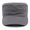 thumbnail image 3 of Cadet Army Cap Military Style Adjustable Flat Top Cap Unisex Basic Baseball Hat for Men Women, 3 of 6