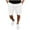 White, variant on lmcalzta Mens Twill Shorts Casual Drawstring Elastic Waist Summer Beach Shorts with Pockets
