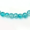 thumbnail image 2 of 1Strand Baking Painted Crackle Glass Beads Strands Round Dark Turquoise 6mm Hole: 1.3~1.6mm about 133pcs/strand 31.4 inch, 2 of 3