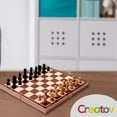 thumbnail image 4 of Chess Board Set, Deluxe Folding Tournament Game Board with Storage Bags and Genuine Intricately Carved Stained Wood Pieces, Great for Travel By Creatov®, 4 of 7