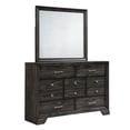 thumbnail image 4 of 4pc Modern Glam Style Upholstery HB LED Light Charcoal Panel Queen Size Bed Set, 4 of 6