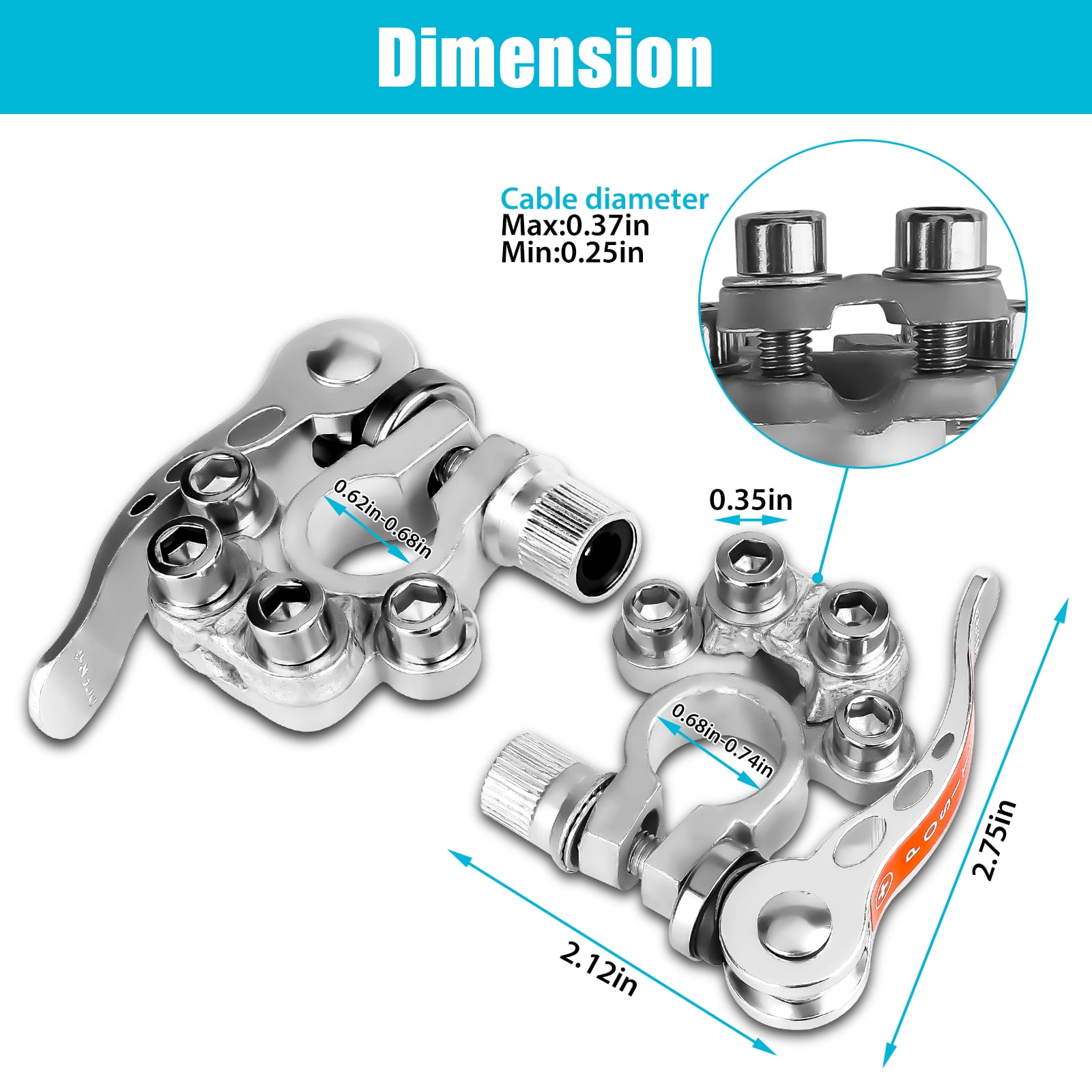 Buy Battery Terminal Connectors Kit, Lingsida 13pcs Quick Release