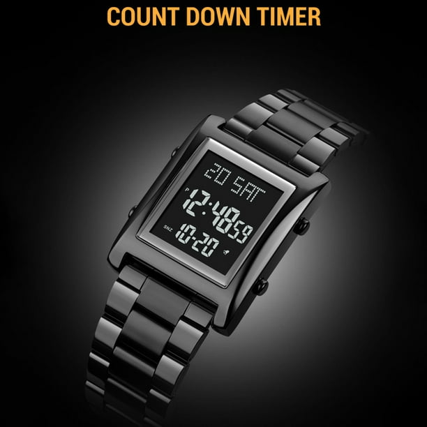 SKMEI Men s business sports watches Countdown double time watch Chronograph table Digital watches 50 meters waterproof watch
