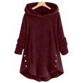 thumbnail image 1 of IMENGL Haut à Capuche Chaud en Peluche Automne Hiver, Rouge 3TG, Taille M-5TG, 1 of 5