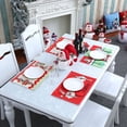thumbnail image 3 of Inteprter Alfombrilla de vajilla para cena de Navidad, decoración de de comedor, alfombrillas bonitas para fiesta, posavasos decorativos, accesorios Kits de decoración para fiestas Árbol de Navidad Inteprter HA070082-03, 3 of 6