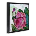 thumbnail image 3 of Stupell Industries Hummingbird And Protea Black Framed Floater Canvas Wall Art design by Lisa Morales, 25 x 25, 3 of 9