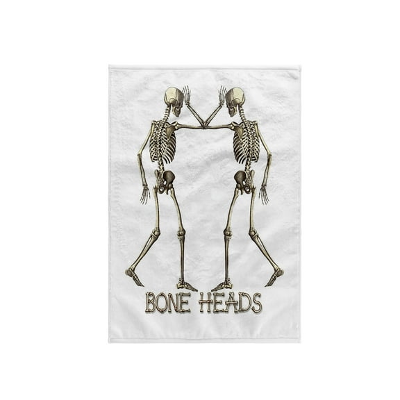 3dRose, Two Skeletons - Bone Heads, 15x22 Hand Towel