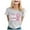 Grey, variant on TSADFHJI T Shirts for Women Long Sleeve Women's Cancer Printed T Shirt International Publicity Moon Short Sleeved Shirt S Grey
