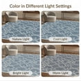 thumbnail image 7 of ODIKA 8'x10' Washable Area Rug Non-Slip Chair-Friendly Mat Boho Details Symmetrical Lattice Vintage Edging Dorm Dining Table for Room, Large Office, Lounge, 7 of 7